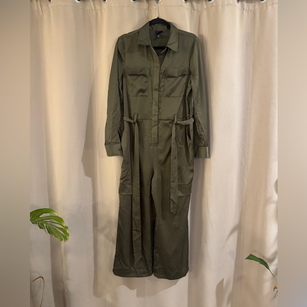 NWT Scoop Olive Green Women's Utility Jumpsuit